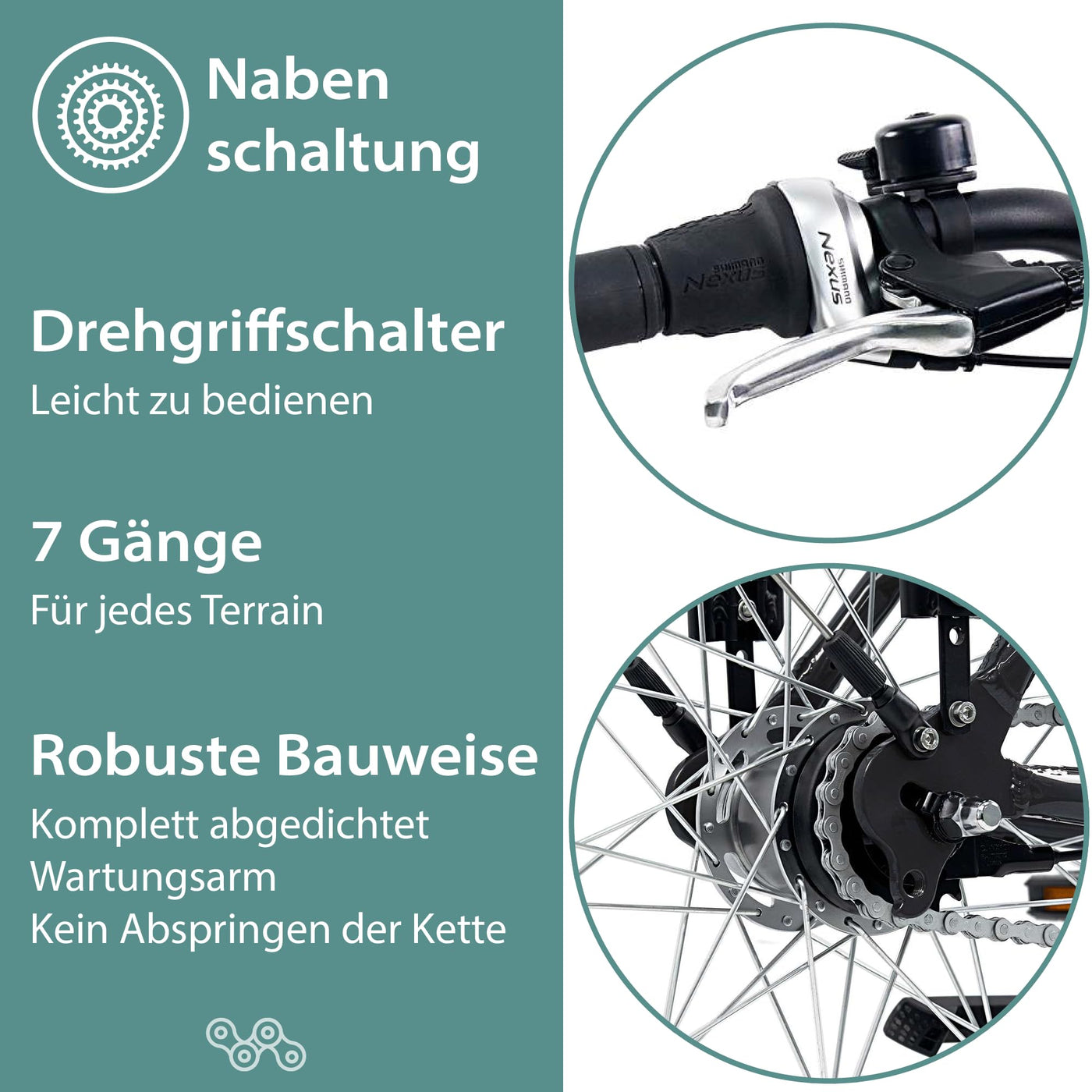 TRETWERK 28 Zoll E-Bike Cloud Pro - E-Citybike Damen Fahrrad mit 7 Gang Nabenschaltung - Elektrofahrrad mit Frontmotor 250W, 36V