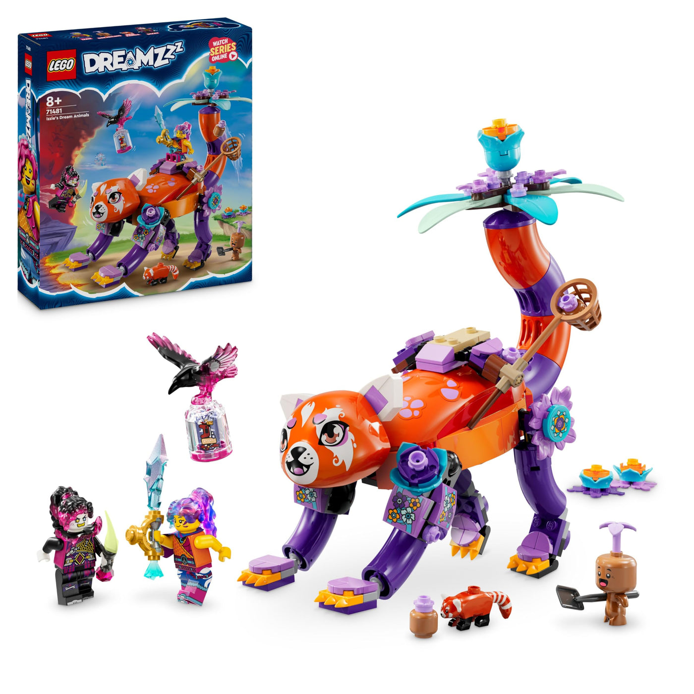 LEGO DREAMZzz 3-in-1 Izzies Traumtiere, magisches Ei mit den Minifiguren Izzy und Dizzy und Tierfiguren, Fantasy-Spielset, Geschenk für Mädchen und Jungen ab 8 Jahren 71481