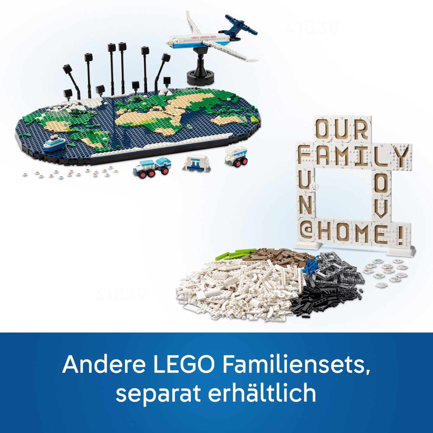 LEGO Reiseerinnerungen, Spielzeugweltkarte, BAU- und Spielset für Mädchen und Jungen, Geschenk für Familien, die Abenteuer und Reisen lieben, kreative Aktivität, Sammlerstück 41838
