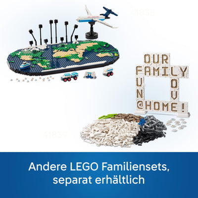 LEGO Reiseerinnerungen, Spielzeugweltkarte, BAU- und Spielset für Mädchen und Jungen, Geschenk für Familien, die Abenteuer und Reisen lieben, kreative Aktivität, Sammlerstück 41838