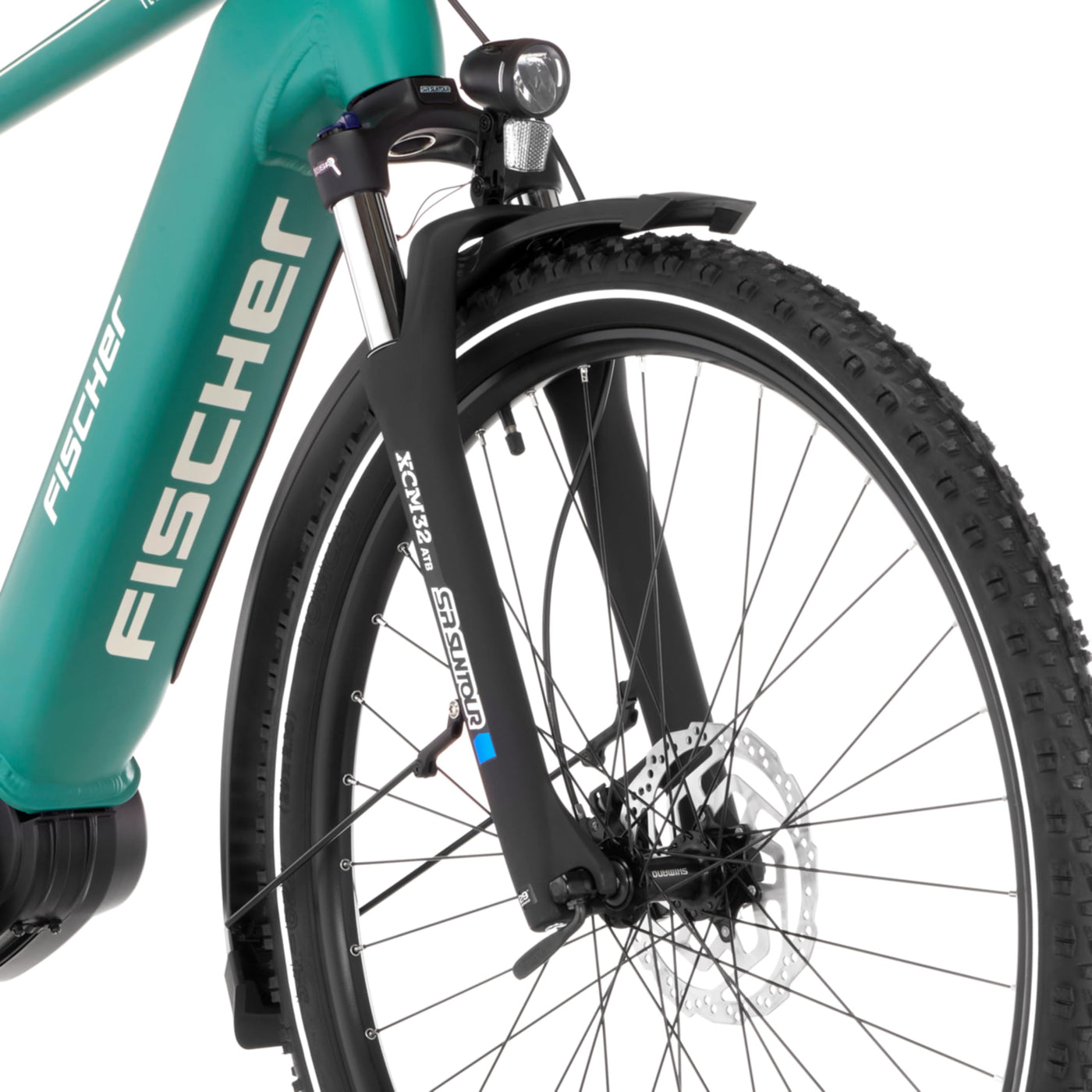 FISCHER E-Bike ATB Terra 4.0i Elektrofahrrad für Damen und Herren, RH 55, Mittelmotor 80, 36 V Akku, Adventure Green matt