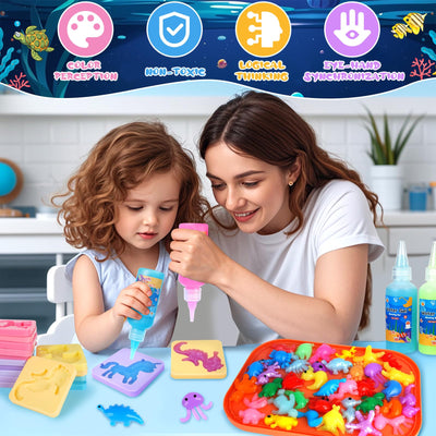 Dreamon Magic Water Gel Toy Kit, DIY 3D Magisches Wassergel-Spielzeug, Aqua Gelz Set mit 22 Farben & 16 Formen, Kreatives Spielzeug Geschenk für Kinder ab 3+, Jungen und Mädchen