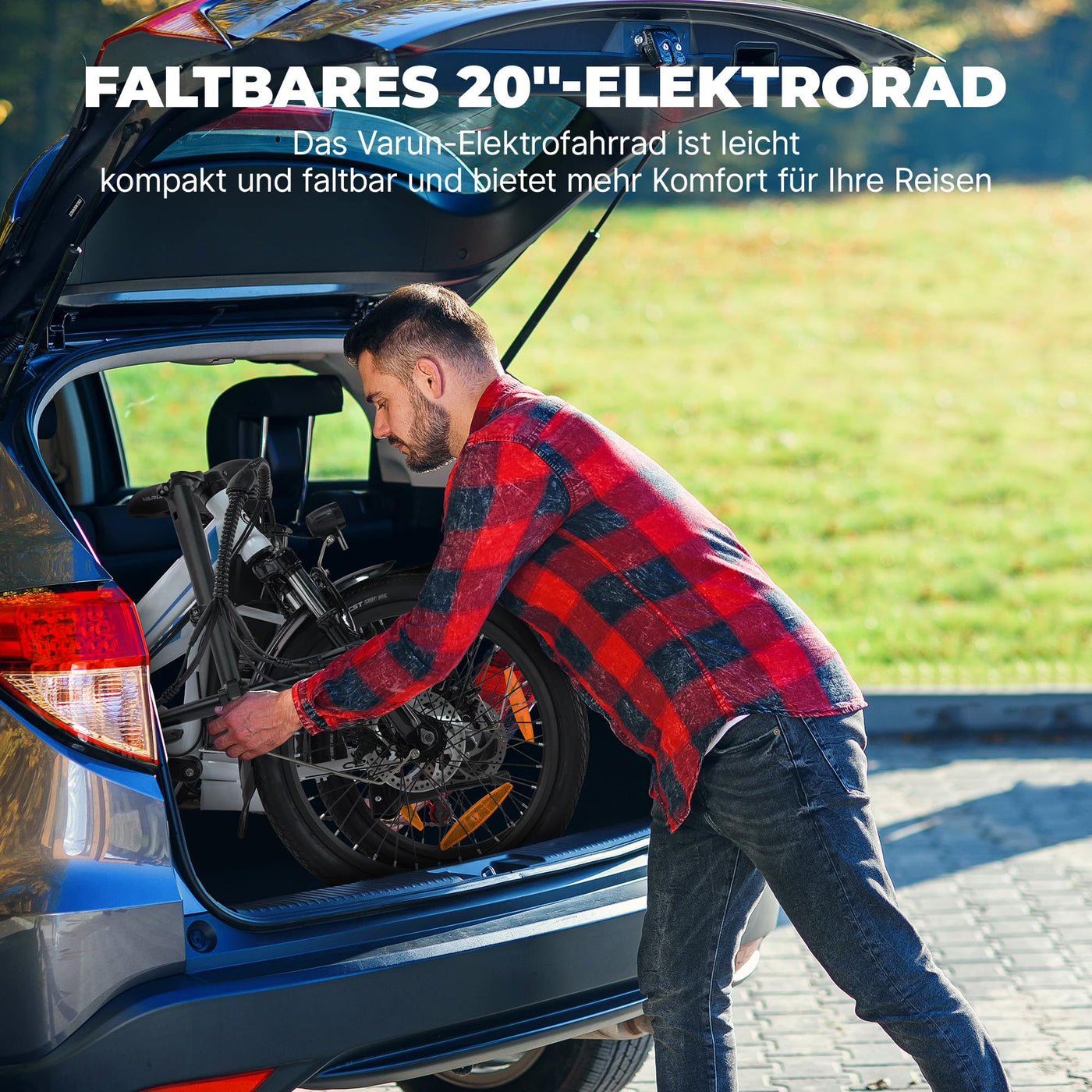 AOIHO E Bike, 20" EBike Klapprad mit 48V 374.4 Wh Lithium-Akku, Reichweite Max 70KM, Elektrofahrräder 250W Motor, 5 Fahrmodi, City E Fahrrad Herren Damen mit 7 Gängen EU-Konformes Klapprad E-Bike