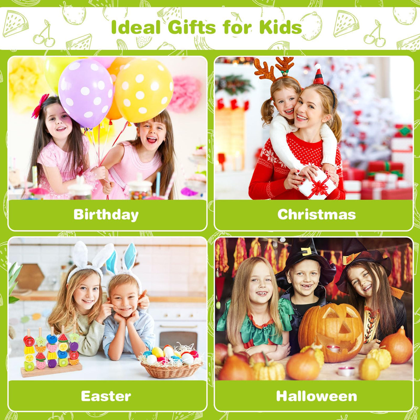 Montessori Spielzeug ab 2 3 4 5 Jahre: Holzspielzeug mit Steckspiel Fädelspiel Bausteinen Motorikspielzeug mit Stapelsteinen Sortierspiel Lernspiele Geschenk für Baby Jungen Mädchen Spielsachen