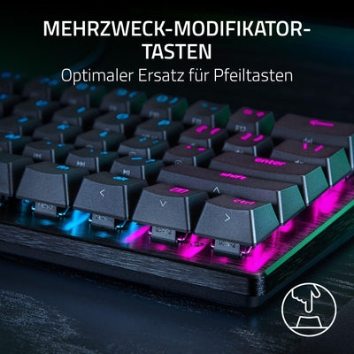 Razer Huntsman V3 Pro Mini - Analoge optische E-Sport-Tastatur im 60% Format Snap Tap & Rapid Trigger (Schnell-Feuer Modus, Mehrzweck Tasten, Doubleshot-PBT-Tastenkappen) DE-Layout | Schwarz