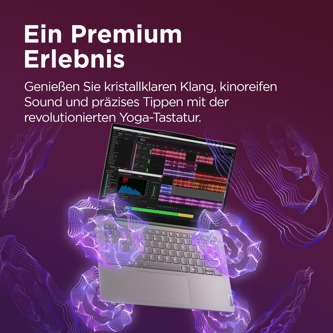 Lenovo Yoga Slim 7i AI Laptop | 14'' WUXGA OLED Display | Intel Core Ultra 7 | 32GB RAM | 1TB SSD | Intel Arc Grafik | Win11 | QWERTZ | Luna grau | Beleuchtete Tastatur | 3 Monate Premium Care