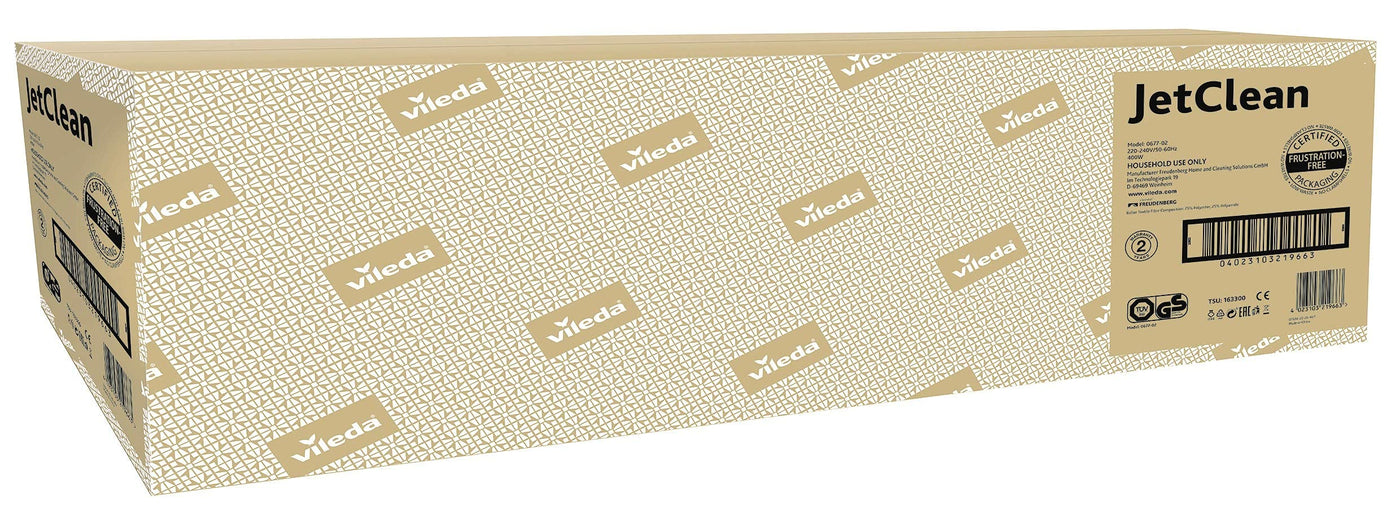 Vileda JetClean 3in1 Saugwischer, Bodenwischer für alle Hartböden, Staubsauger mit Wischfunktion – Saugen, Wischen & Trocknen in nur einem Schritt, Eco-Verpackung