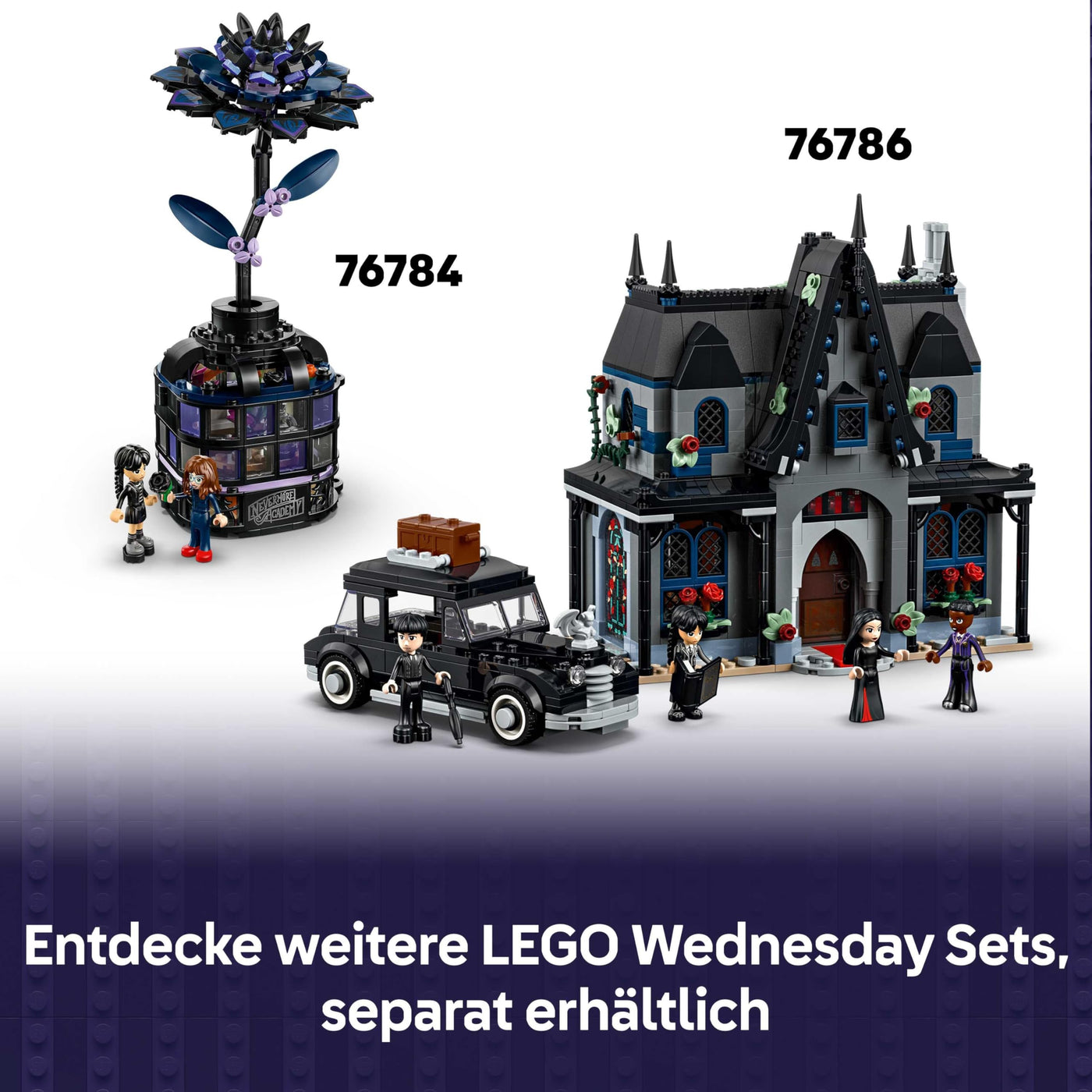 LEGO Wednesday - Die Wohnung des Eiskalten Händchens - Spielzeug zum Bauen mit Enid Minifigur, Händchen Figur & Zubehör - Spielset Geschenk für Mädchen, Jungen & Serienfans ab 12 Jahren - 76785