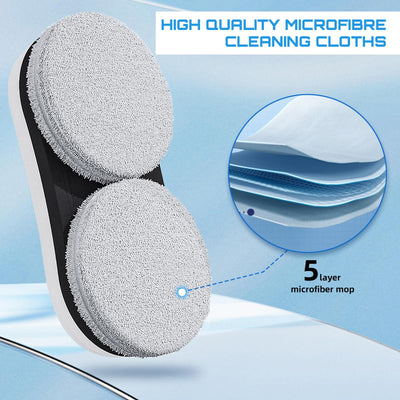 Memows Fensterputzroboter Automatischer Fensterputzer Elektrischer Fensterreiniger Roboter 5600PA, Intelligente Fensterroboter Fensterreinigungsroboter Fenstersauger mit Sprühfunktion Fernbedienung