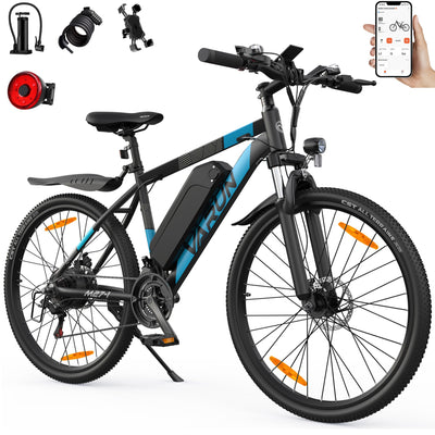 VARUN E Bike, 27,5 Zoll E-Mountainbike Herren Damen, APP-Modell, 48V13Ah Akku, LCD-Display mit 5 Fahrstufen, 21-Gang, Elektrofahrrad für Erwachsene, Reichweite Max 110KM