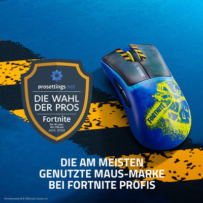 Razer DeathAdder V3 Pro - Fortnite Edition Kabellose Esports Gaming-Maus - Focus Pro 30K DPI optischer Sensor (63g leicht, ergonomische Form, Mausschalter Gen-3, HyperSpeed Wireless) Fortnite