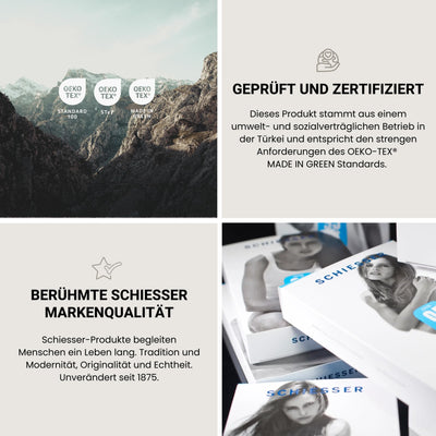 Schiesser Bettwäscheset Silva | 2-teilig | Strickoptik | Renforcé | 100% Baumwolle | Oeko-Tex Zertifiziert | Reißverschluss | 135x200cm + 80x80cm | Blau