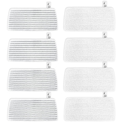 KEEPOW 8 Stück für Vileda Dampfreiniger XXL Ersatzbezüge, Mikrofaser für Vileda Steam PLUS XXL Ersatzbezug, Waschbar Kompatibel Mit Vileda Steam PLUS XXL Dampfreiniger (4 Grau + 4 Weiß)