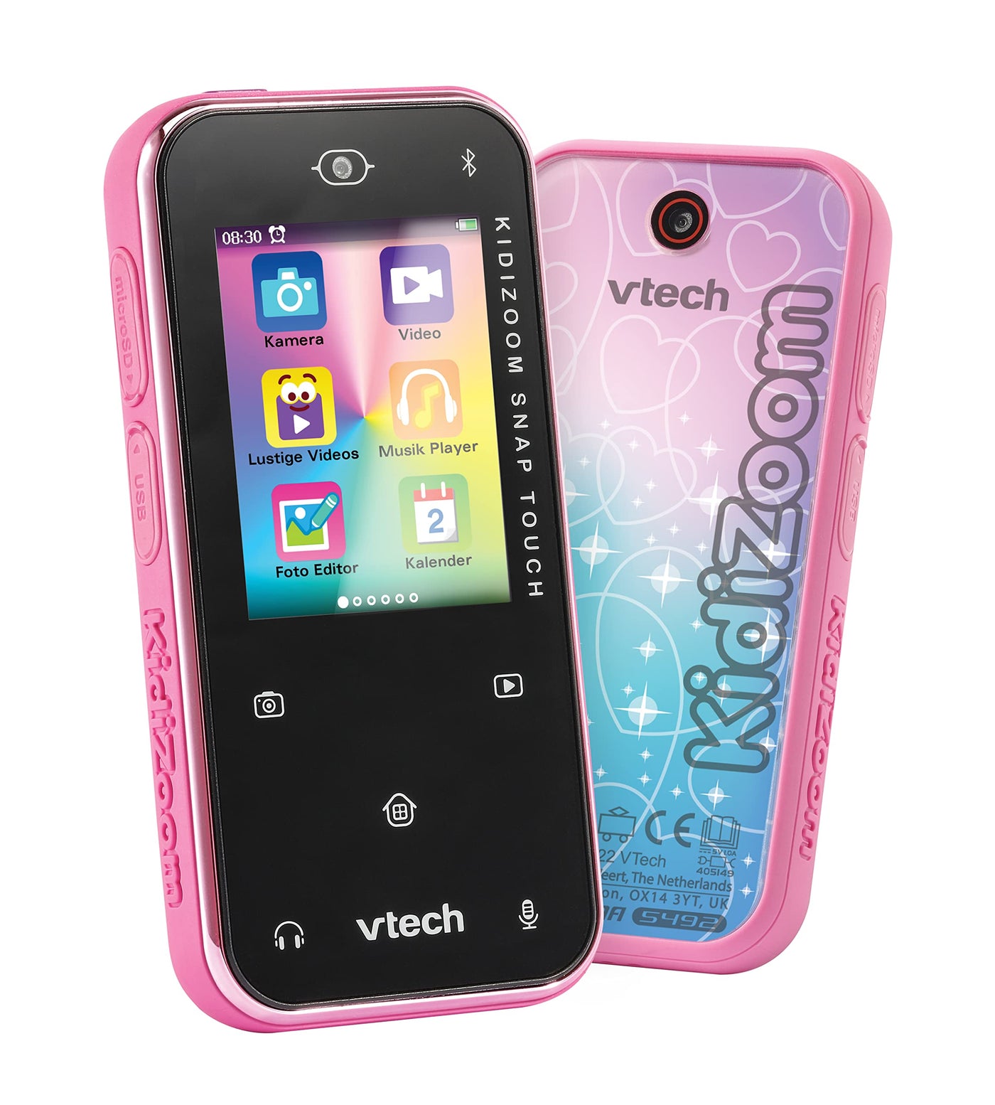 VTech KidiZoom Snap Touch pink – Kinderkamera im Smartphone-Format mit Touchscreen, Bluetooth, Selfie- und Videofunktion, Effekten und vielem mehr – Für Kinder von 6-12 Jahren