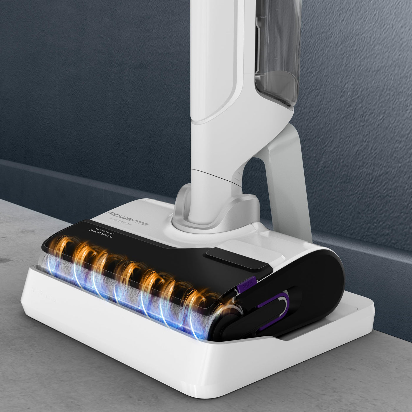 Rowenta X-Clean 4 kabelloser Nass-und Trockenstaubsauger, Selbstreinigungsfunktion, Nass Trockensauger 50min Laufzeit, automatische Schmutzerkennung, Nasssauger mit smartem LED Display, grau GZ5036WO