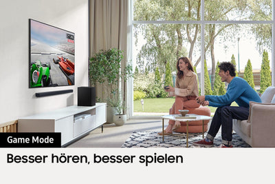 Samsung HW-C440G 2.1-Kanal C-Soundbar mit Subwoofer, 3 intergrierte Lautsprecher, Nachtmodus (SSE), Game Mode, 300 W, DTS Virtual:X, Inkl. One Remote Control [2023]