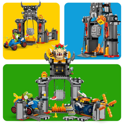 LEGO Super Mario: Mario Kart - Bowsers Schloss - Interaktives Spielzeug mit 2 Autos & 4 Figuren mit Yoshi - Kreatives Spielset für Kinder - Gamer Geschenk für Jungen & Mädchen ab 9 Jahren - 72039