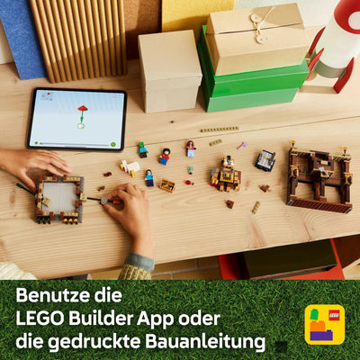 LEGO Minecraft Waldanwesen mit Boxring - Interaktives Gaming Spielzeug- Baby-Zombie, Steve, Garret und Henry Minifiguren - Gamer Geschenk für Jungen, Mädchen und Videospiel Fans ab 10 Jahren - 21272