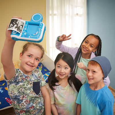 Vtech KidiZoom Print Cam blau – Sofortbild-Kinderkamera mit Druckfunktion,Selfie- und Videofunktion,Effekten,Spielen u. v. m. Für Kinder von 4-12 Jahren