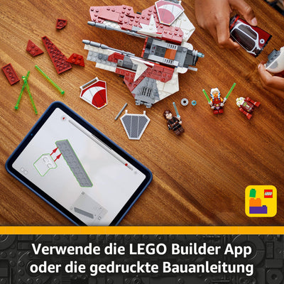 LEGO Star Wars 75401 Ahsokas Jedi Interceptor, Sternenjäger für Fans von The Clone Wars, Ahsoka Tano & Anakin Skywalker Minifiguren, mit Lichtschwertern und R7-A7, für Jungen und Mädchen ab 8 Jahren