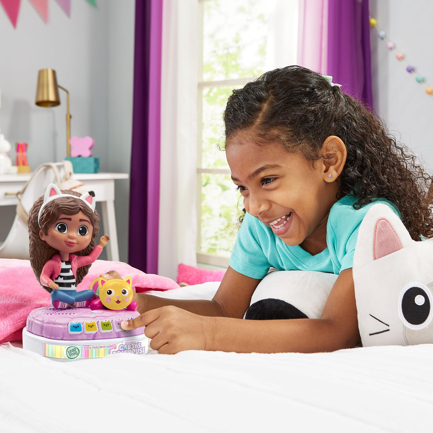 VTech Gabby's Dollhouse - Interaktive Geschichten-Freundin Gabby – Spannende Geschichten mit den Originalstimmen von Gabby und Kuschelkatze – Für Kinder von 3-6 Jahren