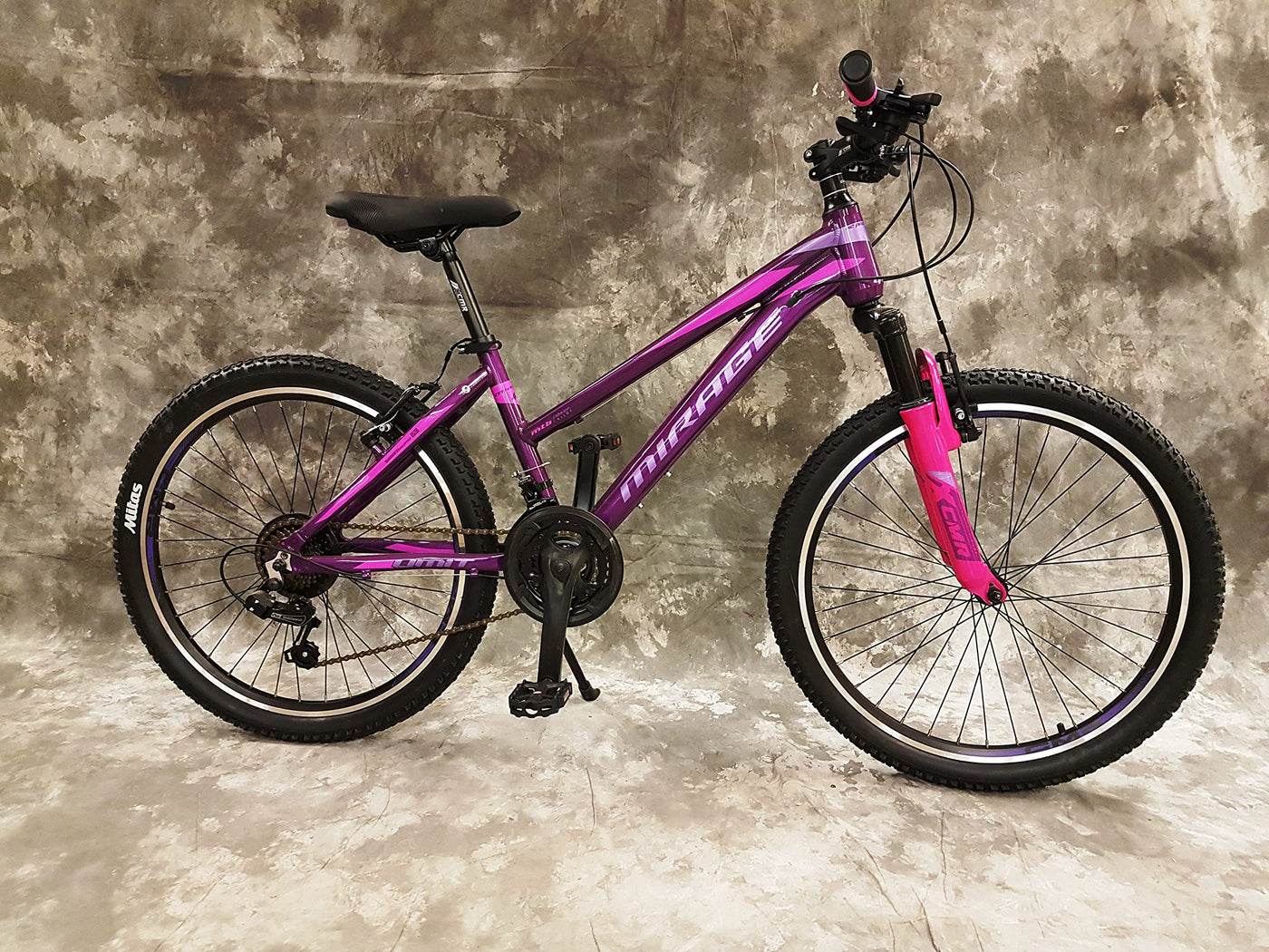 26 Zoll Aluminium Damen UND MÄDCHEN Mountainbike Mirage Gefedert mit 21-Gang Kettenschaltung Daumenklickschaltung NEU 2666-LILA-PINK Bitte BEACHTEN AB 155 cm KÖPERGRÖSSE GEEIGNET !!!!!!!