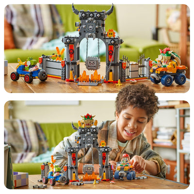 LEGO Super Mario: Mario Kart - Bowsers Schloss - Interaktives Spielzeug mit 2 Autos & 4 Figuren mit Yoshi - Kreatives Spielset für Kinder - Gamer Geschenk für Jungen & Mädchen ab 9 Jahren - 72039