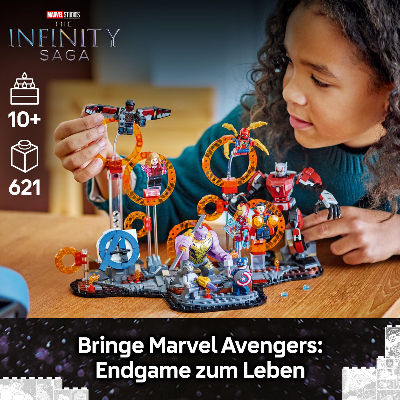LEGO ǀ Marvel Avengers: Endgame Letzter Showdown - Bauspielzeug mit 10 Minifiguren, darunter Captain America, Iron Man, Black Panther & Dr. Strange - Geschenk für Jungen und Mädchen 76323