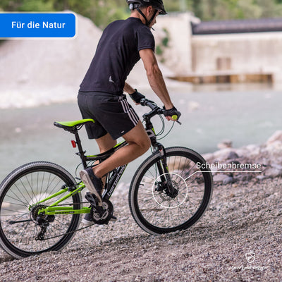 Bergsteiger Kodiak 24 Zoll Mountainbike, Jungen & Mädchen Kinderfahrrad geeignet für 8, 9, 10, 11, 12, 13 Jahre, Scheibenbremse, Shimano 21 Gang-Schaltung