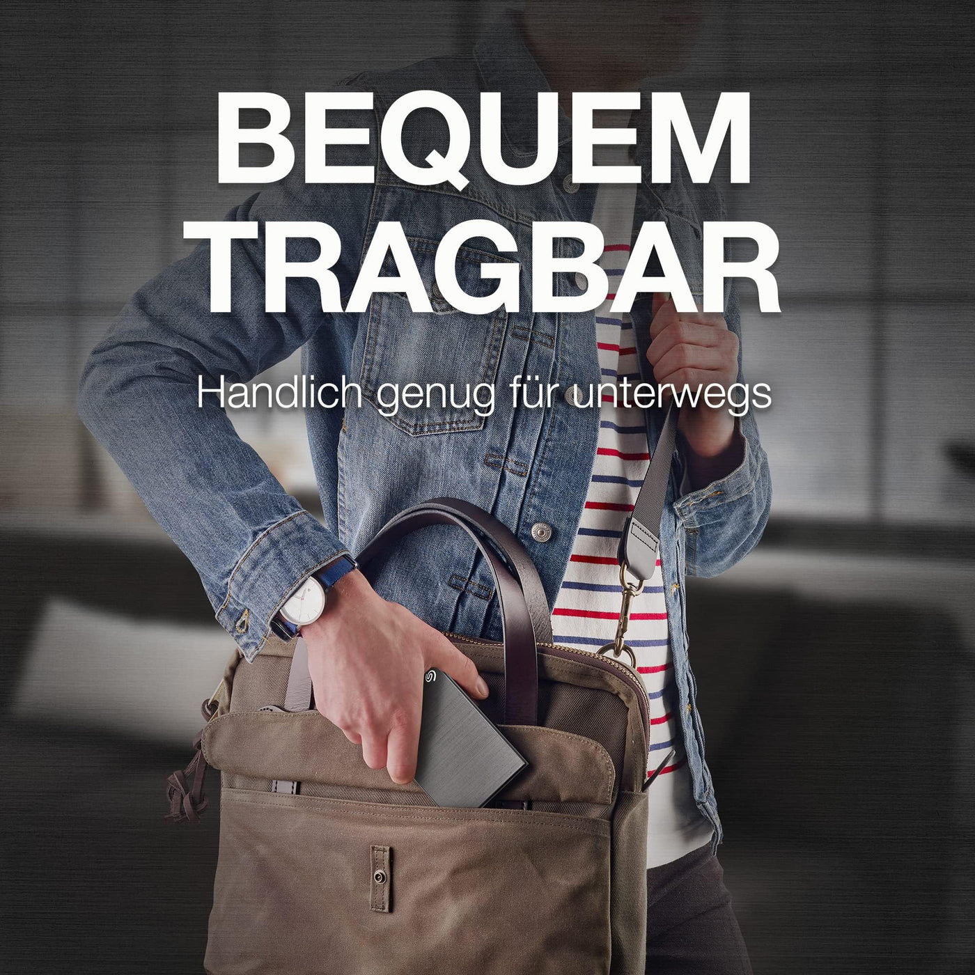 Seagate One Touch 5TB tragbare externe Festplatte, Hardwareverschlüsselung mit Kennwortzugriff, PC, Notebook & Mac, USB 3.0, Space Gray, inkl. 2 Jahre Rescue Service, Modellnr.: STKZ5000404