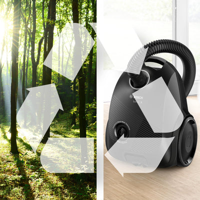 Bosch Serie 2 5948913, Schlitten-Staubsauger mit Beutel, Schwarz, 3600 W, 3.5 liters, 80 Dezibel