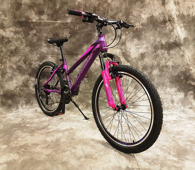 26 Zoll Aluminium Damen UND MÄDCHEN Mountainbike Mirage Gefedert mit 21-Gang Kettenschaltung Daumenklickschaltung NEU 2666-LILA-PINK Bitte BEACHTEN AB 155 cm KÖPERGRÖSSE GEEIGNET !!!!!!!