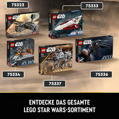 LEGO Star Wars 75337 at-TE Walker Spielzeug mit 3 Minifiguren aus dem 212. Klon-Trupp, Zwergspinne und Battle Droid Figuren – Geschenk für Jungs ab 9 Jahren und Fans von Die Rache der Sith