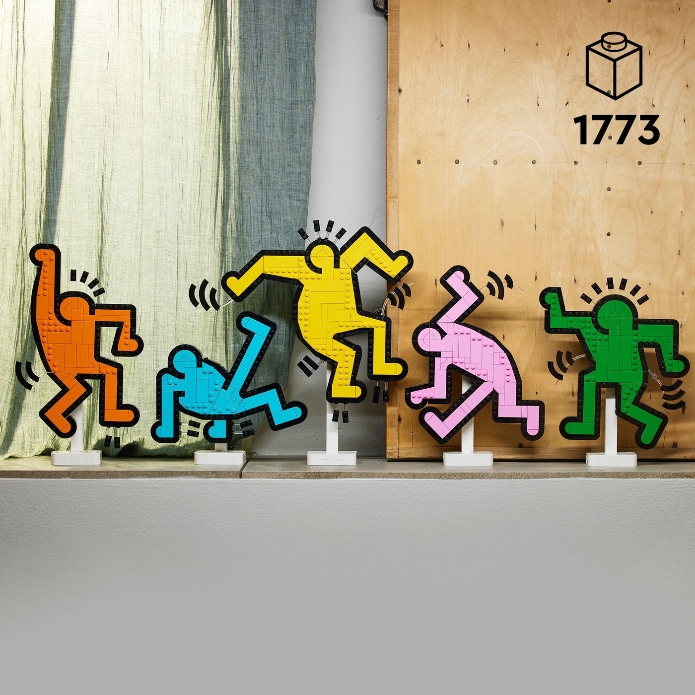 LEGO Art Keith Haring – Tanzende Figuren – Bauset für Erwachsene – Wandkunst oder DIY-Dekoration für Zuhause in leuchtenden Farben – Originelles Geschenk für Männer und Frauen 31216