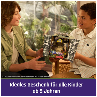 Bitzee Jurassic World - interaktives Spielzeug im Design eines T-Rex Schädels, mit 25 virtuellen Dinosauriern, die auf Bewegung reagieren und Battle Modus, Sammlerstück, für Kinder ab 5 Jahren