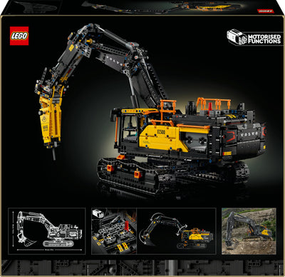 LEGO Technic Volvo EC500 Hybrid-Bagger - Spielzeug Automodell mit Motor für Erwachsene mit beweglichem Ausleger, Kettenantrieb sowie austauschbarem Hammer und Schaufel - Geschenkidee - 42215