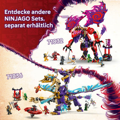 LEGO NINJAGO Lichtbogendrache - Spielzeug mit 8 Minifiguren und einem Spinjitzu-Spinner - Interaktives Ninja Bauspielzeug für Jungen & Mädchen ab 9 Jahren - Geschenkidee für Fans 71836