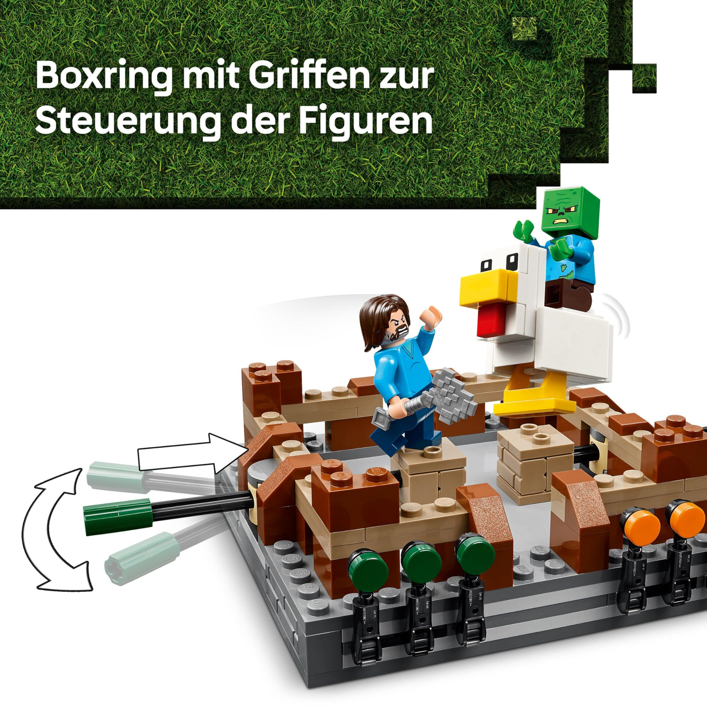 LEGO Minecraft Waldanwesen mit Boxring - Interaktives Gaming Spielzeug- Baby-Zombie, Steve, Garret und Henry Minifiguren - Gamer Geschenk für Jungen, Mädchen und Videospiel Fans ab 10 Jahren - 21272