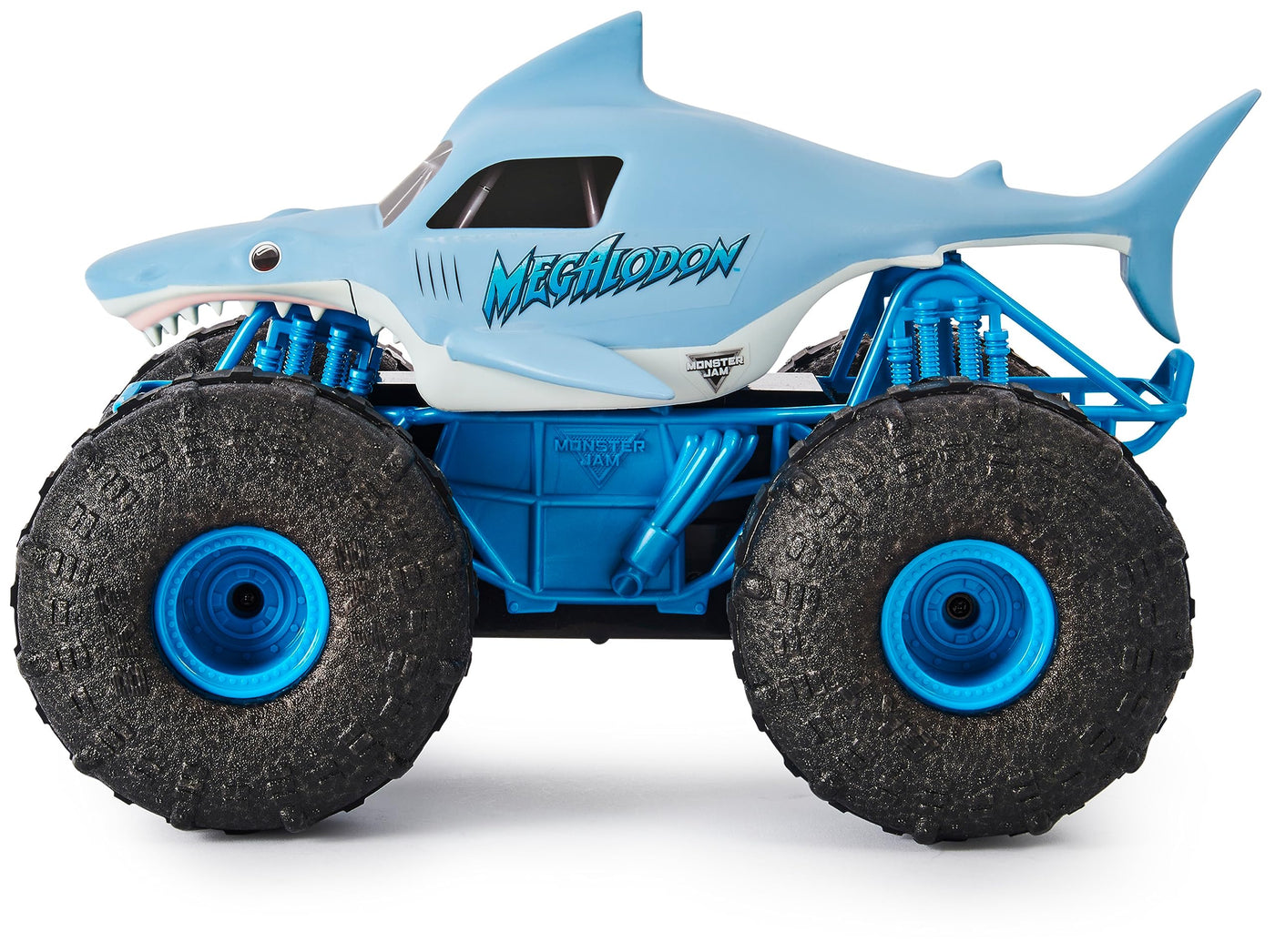 Monster Jam Megalodon Storm, RC Truck, Amphibienfahrzeug in Hai-Optik für Land und Wasser, Maßstab 1:15 - kinderleichte Bedienung, ab 4 Jahren