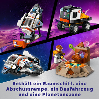 LEGO City Raumbasis mit Startrampe, Raumstation-Spielzeug mit Weltraum-Fahrzeug und Raumschiff für Kinder, Set mit 6 Minifiguren, Roboter und Alien-Figuren, Geschenk für Jungs und Mädchen 60434