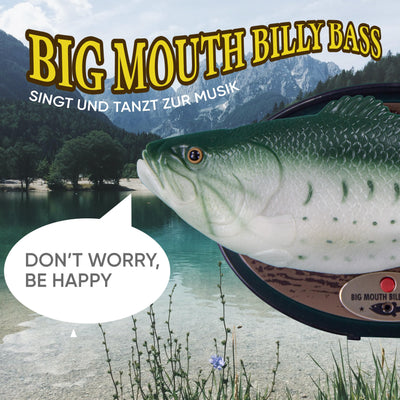 Big Mouth Billy Bass - Der singende & tanzende Fisch ca 28 cm (Don't Worry be Happy & I'll Survive)
