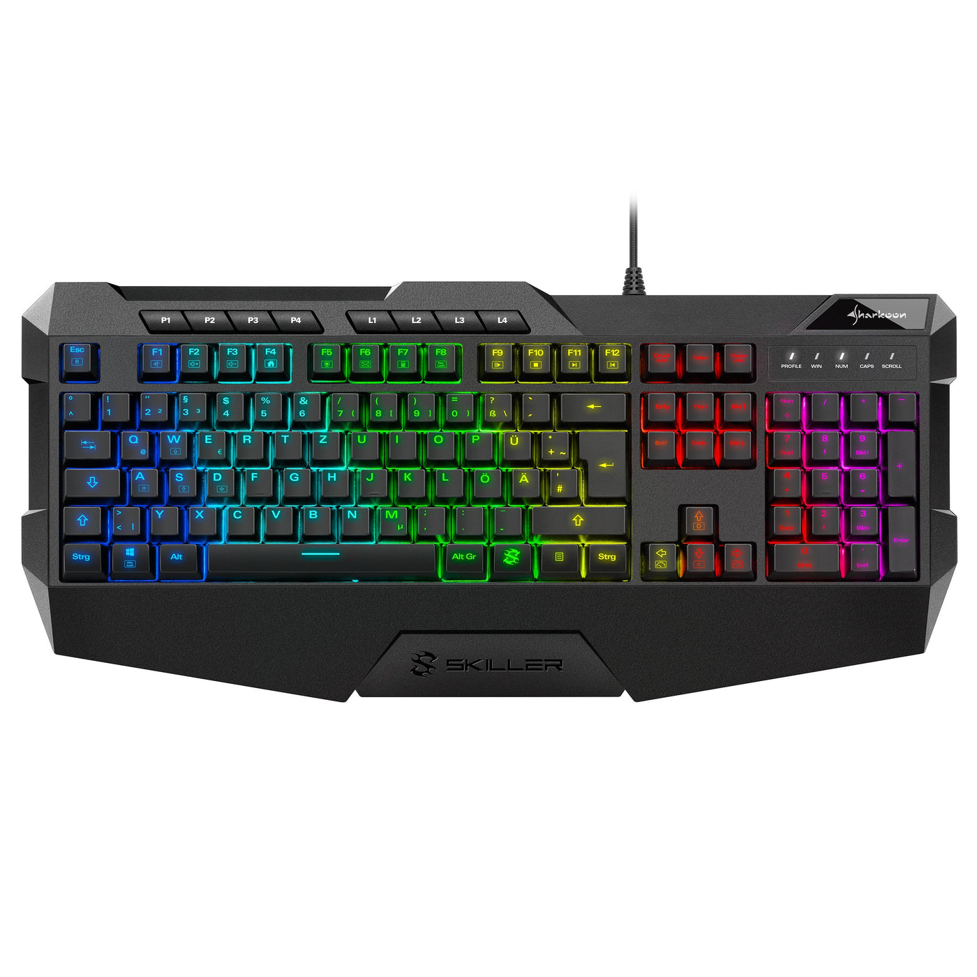 Sharkoon Skiller SGK4 Gaming Keyboard RGB, N-Key-Rollover, (Deutsches Tastaturlayout), schwarz