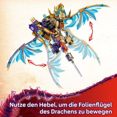 LEGO NINJAGO Lichtbogendrache - Spielzeug mit 8 Minifiguren und einem Spinjitzu-Spinner - Interaktives Ninja Bauspielzeug für Jungen & Mädchen ab 9 Jahren - Geschenkidee für Fans 71836