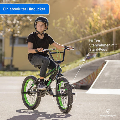 Bergsteiger Tokyo 20 Zoll BMX, Fatbike, 360° Rotor-System, Freestyle, 4 Stahl Pegs, Kettenschutz, Freilauf