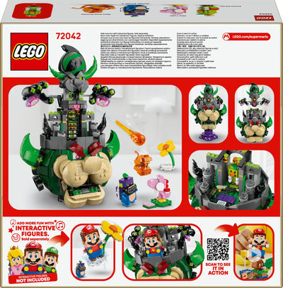 LEGO Super Mario Prinz Florian & Schloss Bowser - Interaktives Spielzeug mit 4 Figuren - Pinker Yoshi & Stand zum Spielen & Ausstellen - Gamer Geschenk für Jungen & Mädchen ab 9 Jahren - 72042