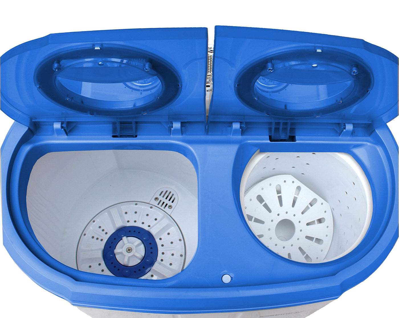 Steinborg Mini Waschmaschine mit Schleuder | 2 Kammern | Waschautomat bis 3 KG | Schleuderkammer bis 1 Kg | Reisewaschmaschine | Miniwaschmaschine | Camping Mobile Toploader, Grau/ Weiß