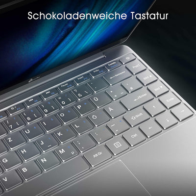 LincPlus P4 14 Zoll Laptop Netbook Intel Core i3 Prozessor 8GB RAM 128GB SSD Full HD Notebook mit QWERTZ Deutscher Tastatur, Windows 10 Home