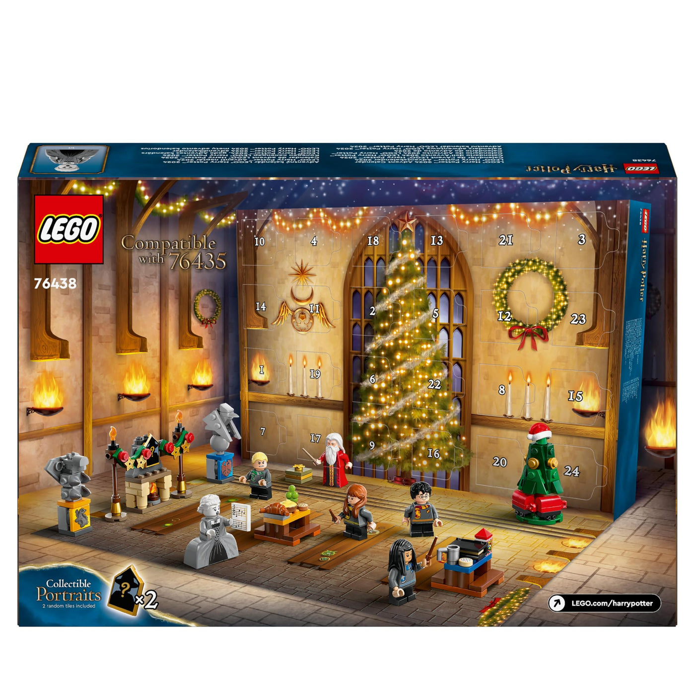 LEGO Harry Potter Adventskalender 2024, Hogwarts Fantasy-Spielzeuge für Kinder, Abenteuer-Spielset mit 7 Minifiguren und 16 Mini-Modellen, vorweihnachtliches Geschenk für Mädchen und Jungen 76438