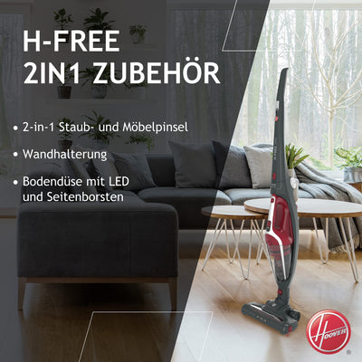 Hoover Akku-Staubsauger ohne Beutel I Akkusauger + Handstaubsauger in Einem mit 45 Min. Laufzeit I Staubsauger kabellos mit LED Licht, Parkfunktion, Klappgriff, Fugendüse & Staubbürste [HF21F25]