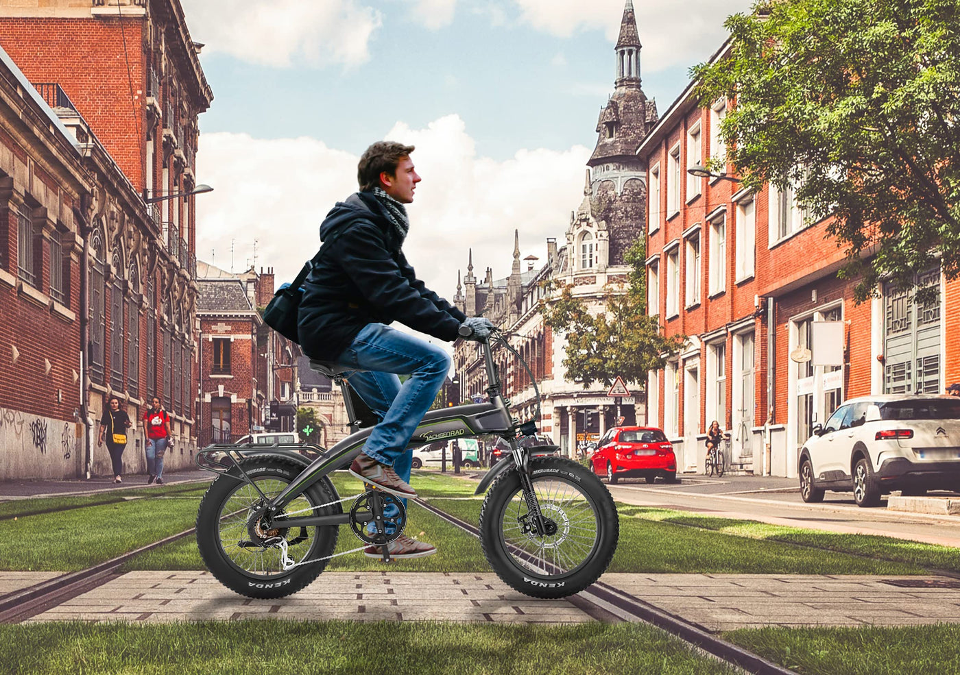 SachsenRAD E-Folding Bike Klapprad F6 Safari 20 Zoll Fatbike StVZO | 85N.M Bafang Geländemotor | Interne Kabelführung | Hochwertige Eloxierung | Ebike Elektrofahrräder Klappbar Pedelec e-Fatbike
